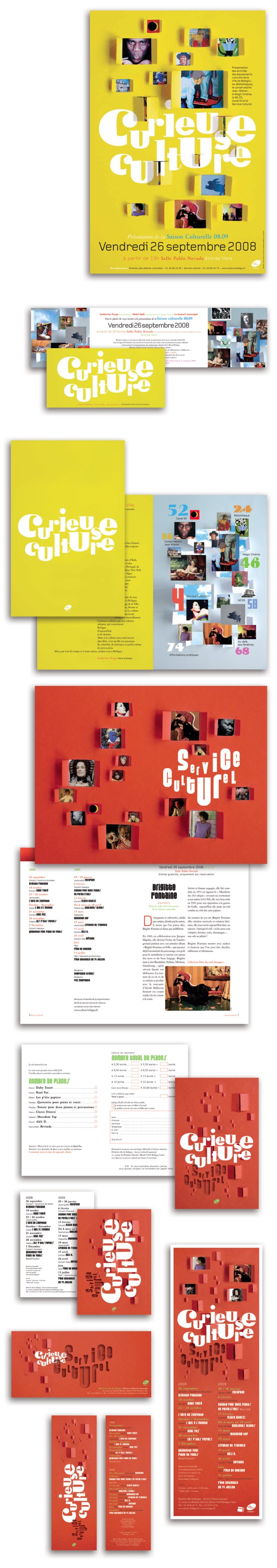 Affiche 80 x 120 • Invitation • Programme 90 pages 130 x 200 • Papeterie • Cartes • Annonce presse